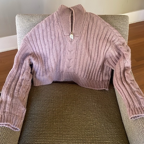 RARE Nanushka Evie Half-Zip Cable Knit Sweater - Picture 11 of 11